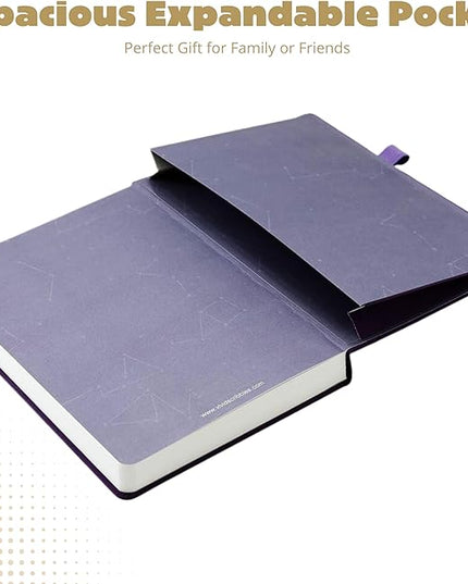 VIVID SCRIBBLES Dotted Journal – 160gsm Bleed Proof Thick White Paper – 200 Numbered Dot Grid Pages – 5.8 x 8.3 inch Dotted Notebook
