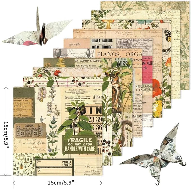 10 Pack/Sets Origami Paper Kit Double Sided 6 Inch Japanese Chiyo Square Easy Fold Arts Crafts DIY Handwork Origami Papers