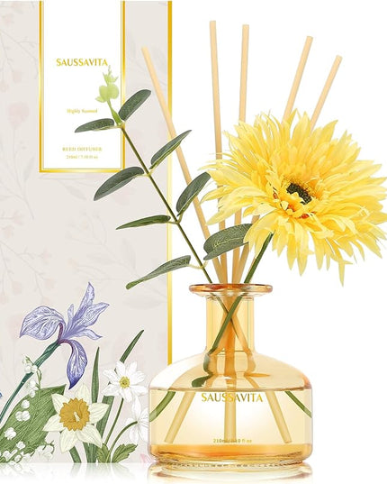 Reed Diffusers Set Orchard Reverie Scent, Reed Diffuser for 120 Days, 7.10 oz Diffusers for Home with 7 Diffuser Sticks, Perfect for Bathroom, Shelf Decor, Air Fresheners