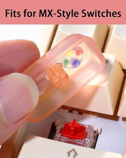 Artisan Keycap, Custom Game Controller Shaped Keys Cap for MX Mechanical Keyboard, Shine Through Resin Handmade Replacement for Capslock Key - Pink