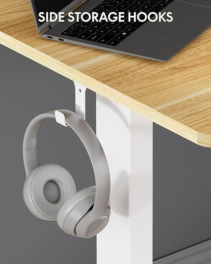 FLEXISPOT 40x24 Inch Electric Height Adjustable Standing Desk for Home & Office, Splice Board Desk for Computer Workstation, Study, or Creative Setup, Maple
