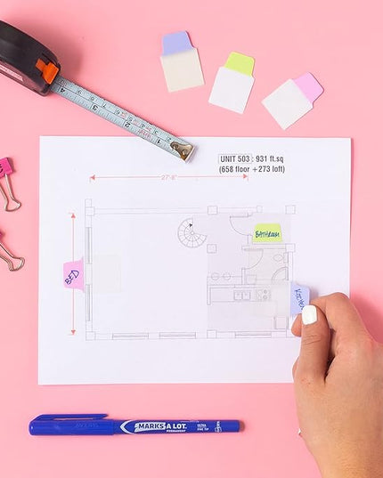 Avery Mini Ultra Tabs, 1" x 1.5", 2-Side Writable, Assorted Pastel Colors, 40 Repositionable Tabs (74761)