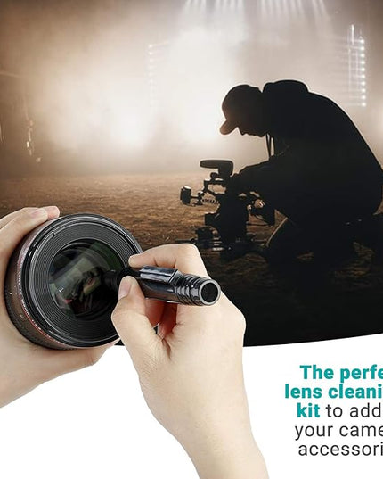 Movo Deluxe Essentials DSLR Camera Cleaning Kit with 10 APS-C Cleaning Swabs, Sensor Cleaning Fluid, Rocket Air Blower, Lens Pen, Soft Brush, 2X Small and 2X Large Microfiber Cloths and Carrying Case
