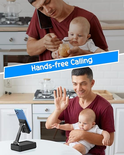 TechGlow Foldable Cellphone Stand with Bluetooth Speaker and Charging Function Birthday Gifts for Men Women Mother Father Boy Girl Teens Cool Tech Gadgets