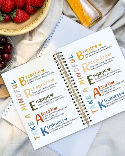 dvhdajed Mental Health Take a Mindful Break Spiral Notebook, Therapy Anxiety Relief Journaling Notebooks, Therapy Journal Notebooks for Women, Psychologist Office School Supplies Gifts, 5.5x8.3 In