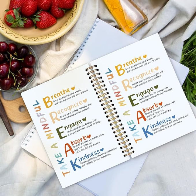 dvhdajed Mental Health Take a Mindful Break Spiral Notebook, Therapy Anxiety Relief Journaling Notebooks, Therapy Journal Notebooks for Women, Psychologist Office School Supplies Gifts, 5.5x8.3 In