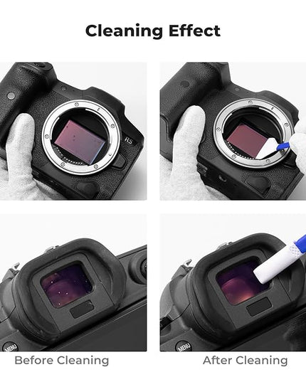 K&F CONCEPT 2-1 24mm Full Frame Sensor Cleaning Swab, Viewfinder Cleaning Swab, with 20ml Sensor Cleaner, DSLR Camera CMOS and CCD Sensor Cleaning Swab Kits Compatible with Nikon Sony Canon Camera