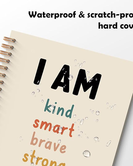 Boho Inspirational Spiral Notebook, Affirmation Journal, Positive Affirmation Gifts, I Am Kind Smart Brave Journals Notebook, 5.5x8.3 Inch