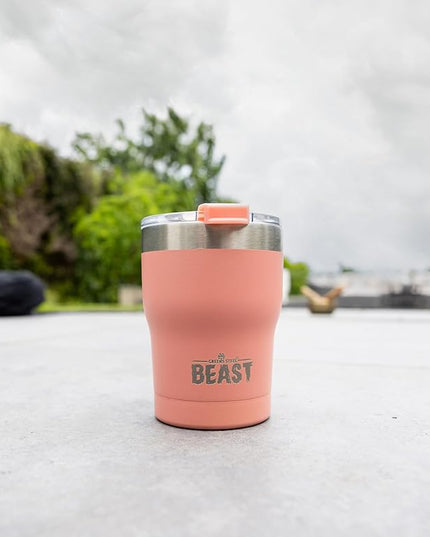 Beast 10 oz Tumbler Stainless Steel Vacuum Insulated Coffee Ice Cup Double Wall Travel Flask (Blossom Pink)