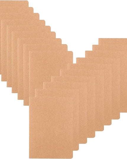 20 Pack Dot Grid Small Pocket Notebook Journals Bulk with Thick Dotted Paper, 60 Pages, 5.5x3.5 inch, A6 Size, Kraft Cover, Diary Writing Sketchbook Subject Notebooks Planner