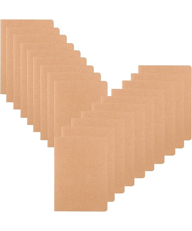 20 Pack Dot Grid Small Pocket Notebook Journals Bulk with Thick Dotted Paper, 60 Pages, 5.5x3.5 inch, A6 Size, Kraft Cover, Diary Writing Sketchbook Subject Notebooks Planner