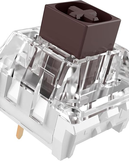 Kailh Box Brown Switches for Mechanical Keyboard,3-Pin 45gf Tactile/Factory Lubed/Dust&Waterproof Switches(Kailh Box Brown,90Pcs)