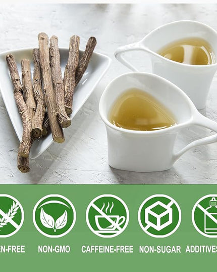 Jarteela - Licorice Tea Bag, 2g x 40 Count - Natural Pure Licorice Root Tea Bags - Non-GMO - Caffeine-free Tea -Support Digestion & Healthy Skin