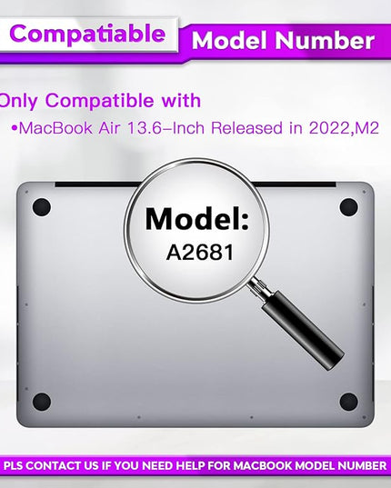 PYS MacBook Air 13.6 Inch Magnetic Privacy Screen for M2 Chip 2022 (A2681) - Removable Anti-Spy Laptop Shield