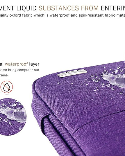 Voova 15.6 16 Inch Laptop Sleeve Case Compatible with MacBook Pro 16 M1/M2/M3/M4 Max 2019-2025, 15.6-16” Hp Lenovo Acer Asus, Waterproof Slim Computer Bag Cover with Handle, Purple