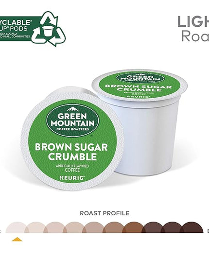 Green Mountain Coffee Roasters Brown Sugar Crumble Keurig Single-Serve K-Cup pods, Medium Roast Coffee, 72 Count