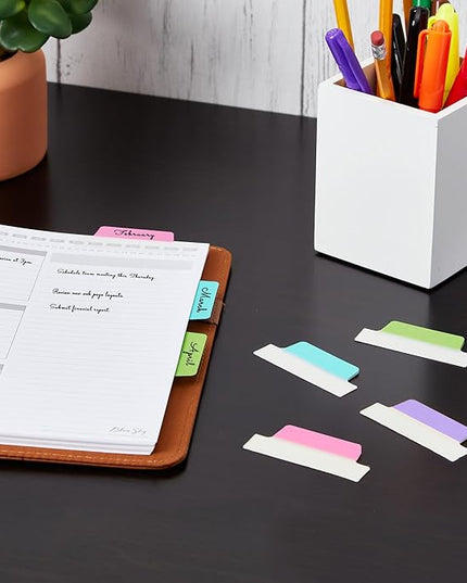 Avery Margin Ultra Tabs, 24 Repositionable Sticky Tabs, 2.5" x 1", 2-Side Writable Page Markers in Assorted Pastel Colors, 72 Pack (74769)