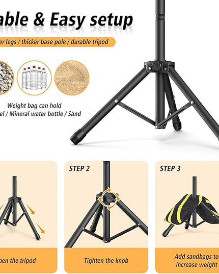Backdrop Stand 10x7.5ft(WxH), Heavy Duty Adjustable Photo Back Drop Stand kit, Suitable for Party, Photography, Weddings