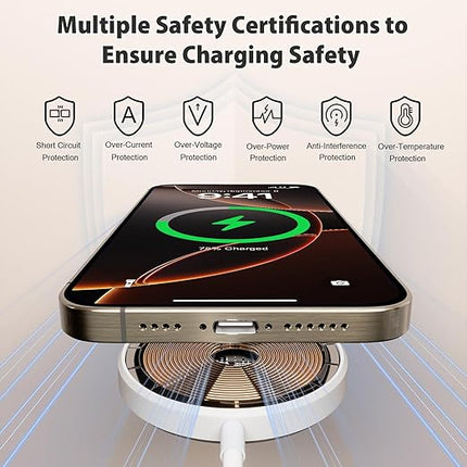 [Apple MFi Certified] Magnetic Charger for iPhone 17 16e, 10FT 2Pack Fast Charge for Apple MagSafe Wireless Charger, Long Wireless Mag Safe Charging Pad for iPhone 17 Pro Max/17 Air/16 Pro/15/14/13/12