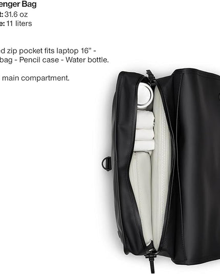 RAINS Messenger Bag - Laptop Bag for men and women - Fits 16” laptop or tablet