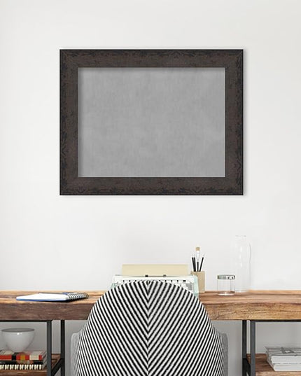 Amanti Art Black Framed Magnetic Board 23x29 Medium Vision Board for use with Magnets, 100% Metal Sheet to Display Items as Office Decor or for Home Organization in mudroom, Kitchen or Kids Room