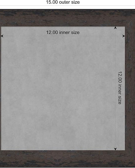 Amanti Art Black Framed Magnetic Board 15x15 X-Small Vision Board for use with Magnets, 100% Metal Sheet to Display Items as Office Decor or for Home Organization in mudroom, Kitchen or Kids Room