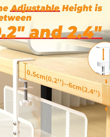 Under Desk Cable Management Tray, Wire Management Desk Cable Organizer Cable Management Box, Cord Organizer Storage for Office