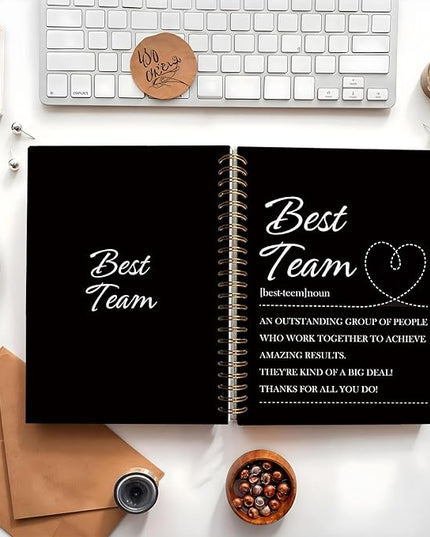 Best Team Definition Office Notebooks for Work, Team Gifts Notebook Journal, Office Gifts for Coworkers, Team Appreciation Gifts, Office Hardcover Spiral Notebook 5.5x8.3 Inch