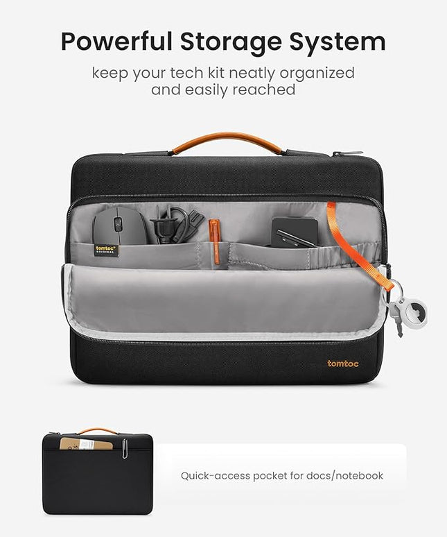 tomtoc 360 Protective Laptop Carrying Case for 13-inch New Surface Pro 11th, Copilot+PC 2024, Surface Pro 10/9/8/X with Signature Keyboard/X Keyboard, Water-Resistant Laptop Sleeve, Black