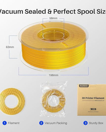 ELEGOO Silk PLA Filament 1.75mm Mint Green 1KG, Shiny 3D Printer Filament Dimensional Accuracy +/- 0.02mm, 1kg Spool(2.2lbs) Fits for Most FDM 3D Printers