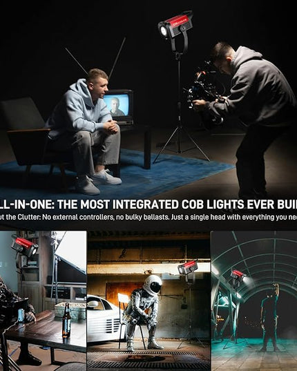 GVM 700W Spotlights LED Video Light,29100lux/1m(Bare Light),Photography Lighting Kit with APP Control, Continuous Lighting with Bowen Mount,CRI 97+, COB Lamp Beads,2700K-6800K