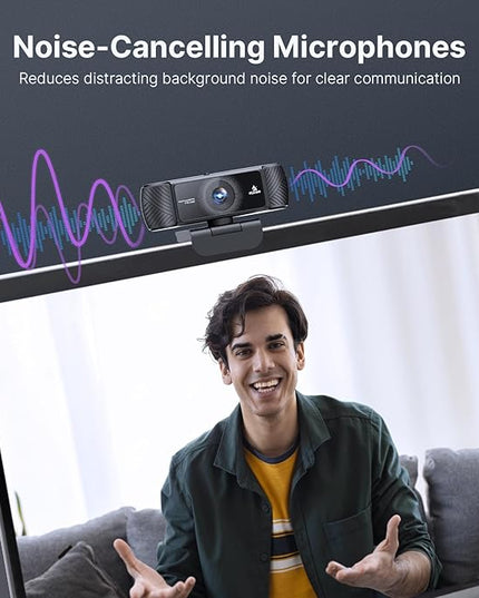 NexiGo 1080P 60FPS Webcam with Software Control and Microphone, AutoFocus, w/Privacy Cover, N680P Pro Computer Web Camera for Skype Zoom Teams, Mac PC Laptop Desktop