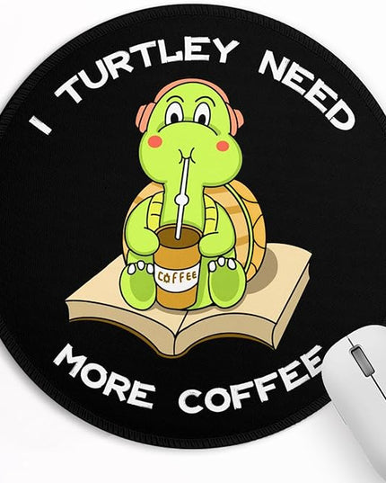 Turtle Mouse Small Pad, Cute Funny Mousepad with Non-Slip Rubber Base, Mini Round Mouse Pads for Desk Accessories Laptop Gaming Office Supplies Decor(8.6 x 8.6 Inch)