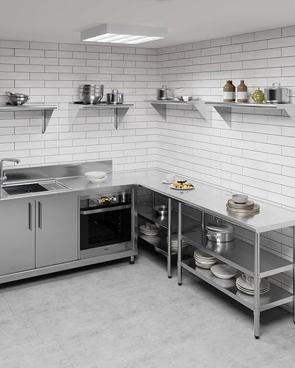 AmGood 36" Long X 14" Deep Stainless Steel Wall Shelf | NSF Certified | Appliance & Equipment Metal Shelving | Kitchen, Restaurant, Garage, Laundry, Utility Room