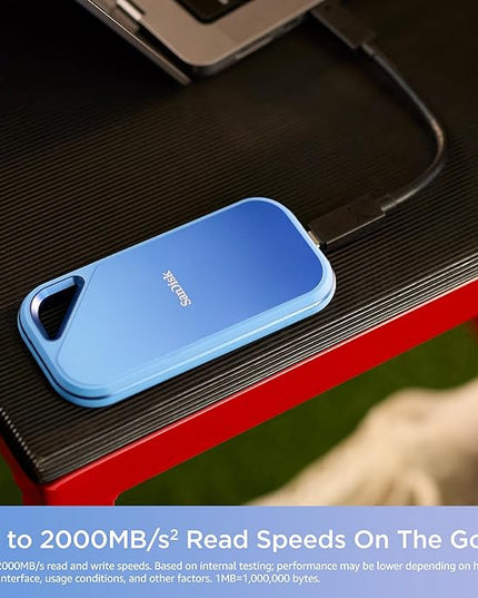 SanDisk 4TB Creator Pro Portable SSD - Up to 2000MB/s, for Laptops and Computers, USB-C, USB 3.2 Gen 2x2, IP65 Water and Dust Resistance, 1 Month of Adobe Creative Cloud Included - SDSSDE81C-4T00-G25