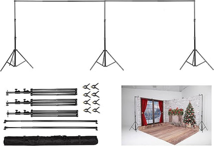 Kate 10x20ft (3x6m) Photography Backdrop Frame Stand for Room Set Adjustable Heavy Duty Photography Background Support System Kit