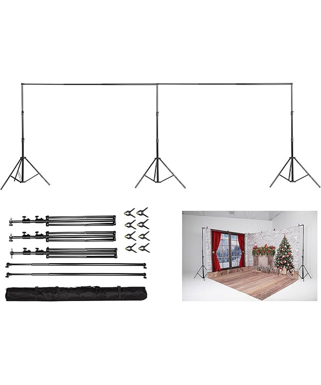 Kate 10x20ft (3x6m) Photography Backdrop Frame Stand for Room Set Adjustable Heavy Duty Photography Background Support System Kit