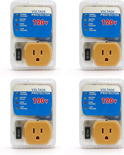 [ETL Listed] BSEED Electronic Surge Protector for Home Appliance,Voltage Protector Suit for Refrigerators and Freezers, Voltage Brownout Outlet 120V 15A,1800Watts(4 Pack)