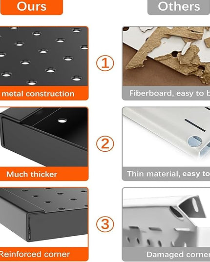 TORACK Metal Pegboard Wall Organizer 24" x 24" or 12" x 48", 70 PCS Tools Storage Pegboard for Garage Tool Organizer Peg Board with Pegboard Hooks for Workbench(Black)