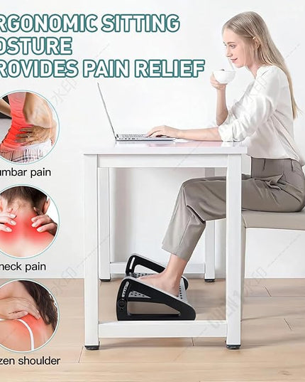 Foot Rest, Six Heights Adjustable Foot Rest for Under Desk at Work, Ergonomic Foots Stool for Under Office Desks, Under Desk Footrest with Foot Massage Roller, Chair Footrest for Leg Rests