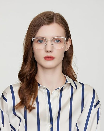 GUDVUE Blue Light Glasses, Computer/Gaming/TV/Phones Glasses for women, Anti Glare/UV400/Eye Strain