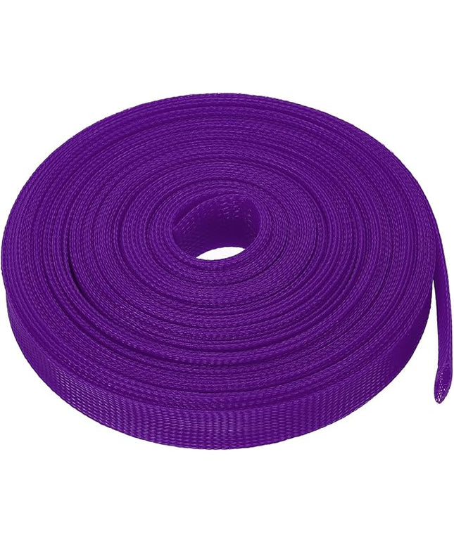uxcell Expandable Sleeving, 1-inch 50ft Cable Sleeve, Purple