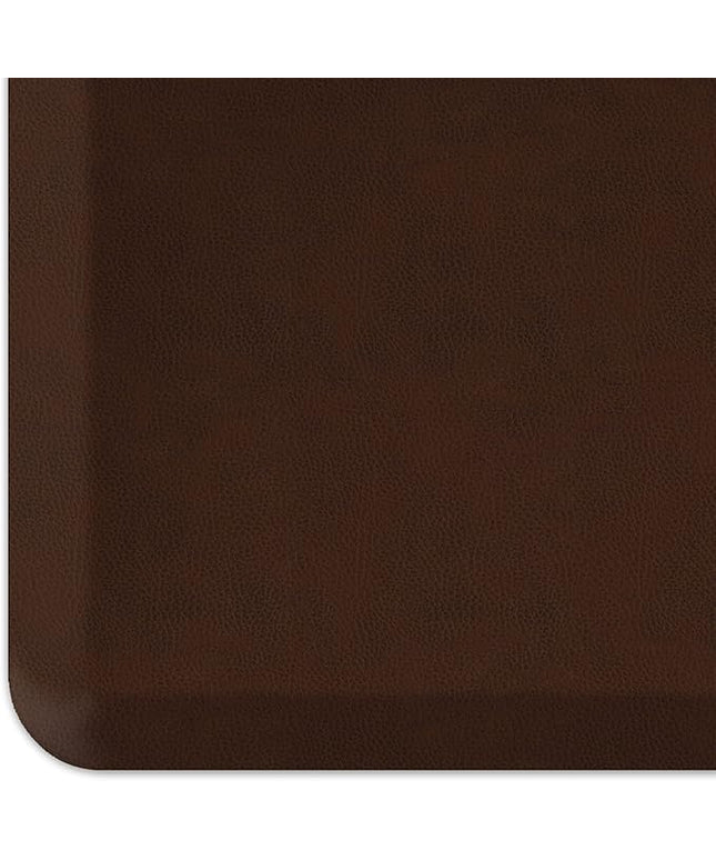 GelPro Anti-Fatigue Designer Comfort Kitchen Floor Mat, 20x32”, Leather Grain Truffle Stain Resistant Surface with 3/4” Thick Ergo-Foam Core for Health and Wellness