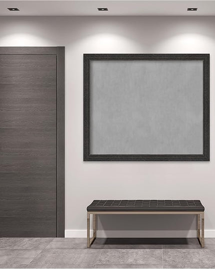 Amanti Art Black Framed Magnetic Board 45x53 Oversize Vision Board for use with Magnets, 100% Metal Sheet to Display Items as Office Decor or for Home Organization in mudroom, Kitchen or Kids Room