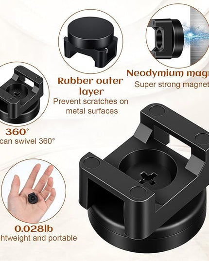 20 Pack Magnetic Zip Tie Mount Heavy Duty Magnetic Cable Zip Tie Base, Tie Mounts, Magnetism Wire Clamps, Magnet Zip Ties Holders, Zip Tie Organizer Magnet Wire Management Clips