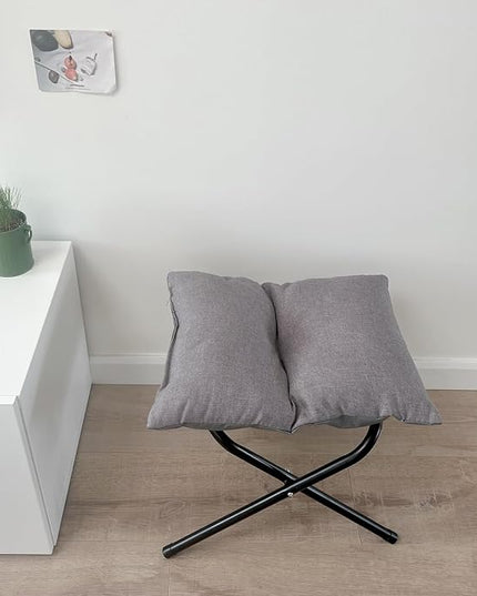 Foldable Foot Rest Stool for Under Desk or Sofa - Office Footrest Ottoman, Portable Leg Rest for Home & Office (Grey)