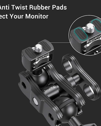 SMALLRIG Articulating Magic Arm with Double Ballheads (1/4" Screw) Monitor Mount for Field Monitor, Lights, Audio Recorders - 2070