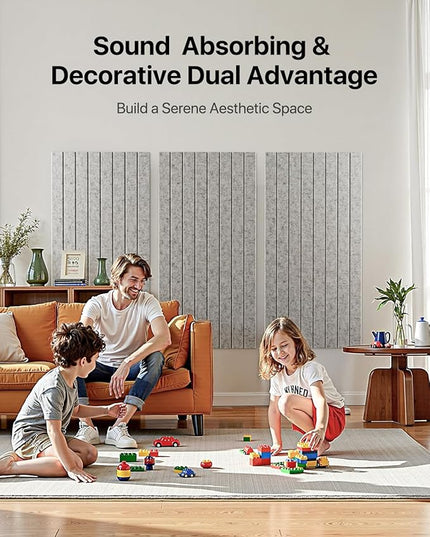 Soundproof Wall Panels Self-Adhesive, 3 Pack Large Acoustic Panels 47.2"x23.6"x0.35" High Density Sound Proof Panels for Walls, Noise Absorbing for Home Studio, Office, Game Room