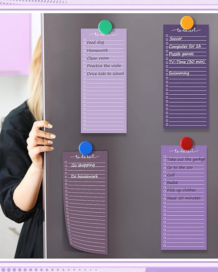 Censen 10 Pack 500 Sheets To Do List Notes Daily Checklist Notepads with 50 Sheets Each Undated Color Memo Pad Block Shopping List Pad Weekly Plan Notepad Organizer Planners(Gradient Purple,Lined)