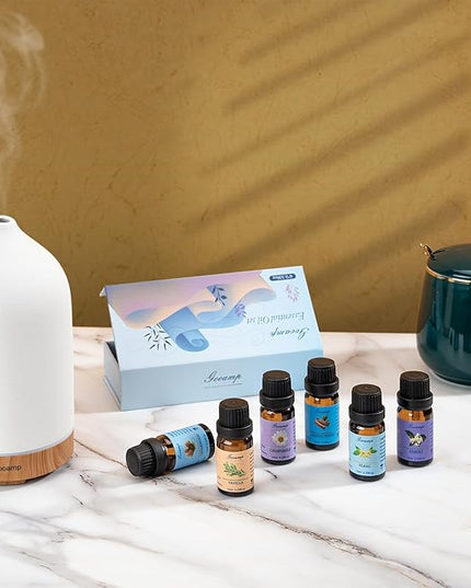 Essential Oils Set-Top 6 Organic Blends for Diffusers, Candle Making, Aromatherapy, Humidifiers, Gifts - Vanilla,Neroli,Chamomile, Sandalwood, Ylang,Cedarwood(6X0.33 fl oz)